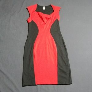 NWOT Avon Red & Black Illusion Dress